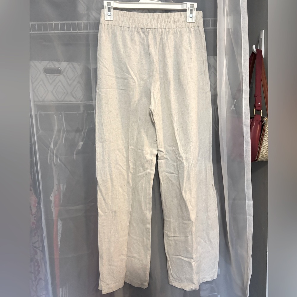 Sienna Sky Women’s Cream Linen Pants Size Small - Picture 4 of 5